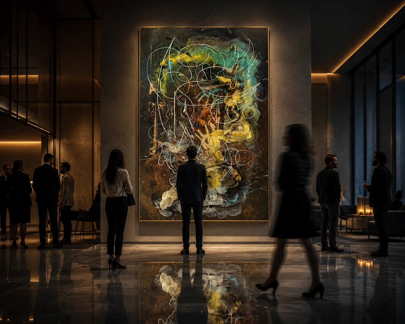 Sequenza immersiva della materia pittorica nell’opera