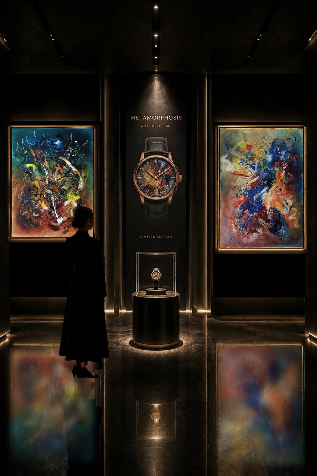 Metamorphosis: works and object within an exhibition space