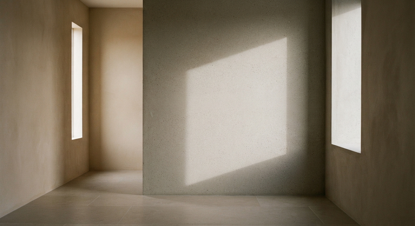 Interno silenzioso, luce e atmosfera